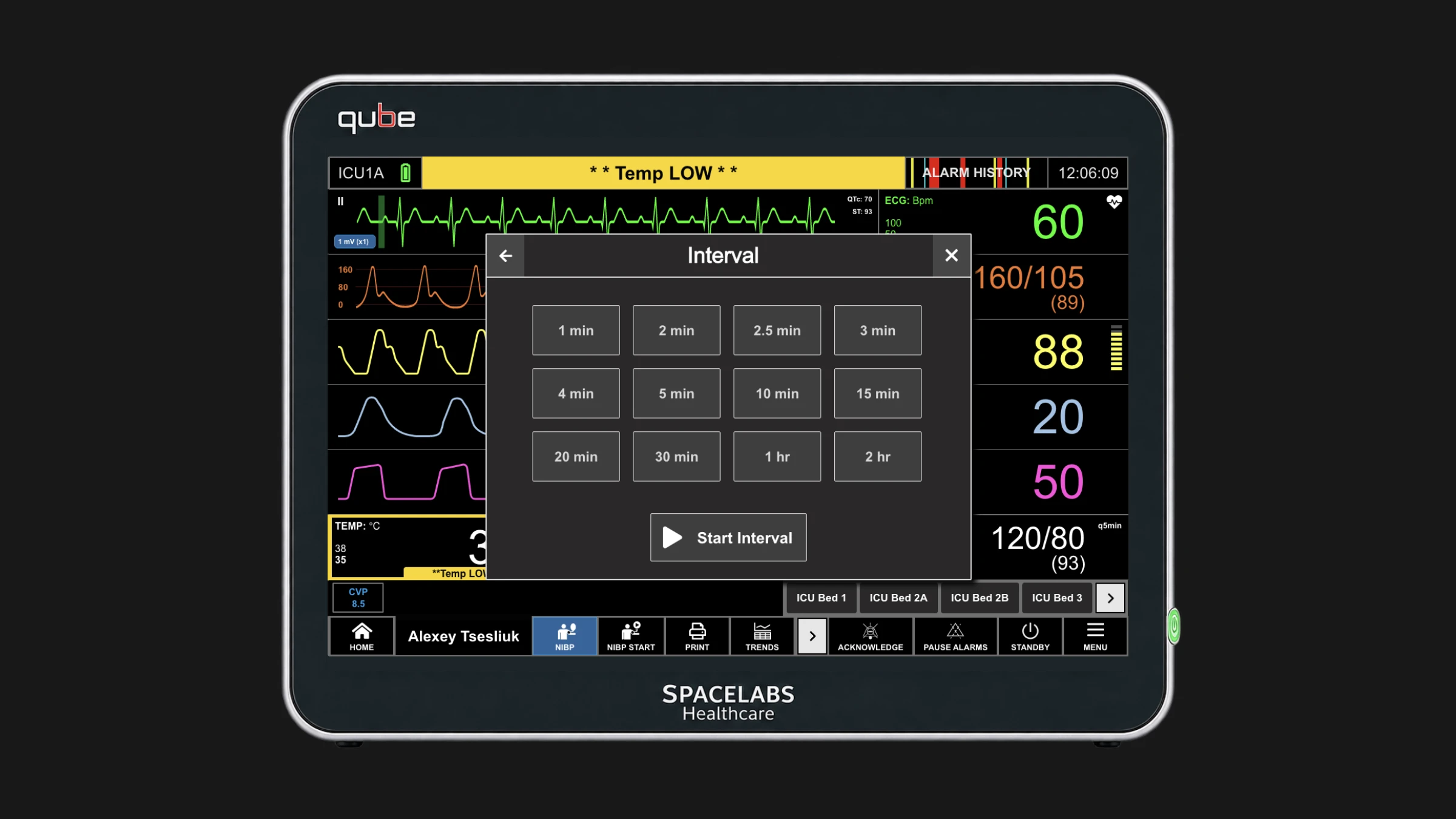 Rainer final alarm management overlay with settings and configuration controls